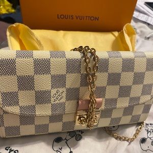 Designer inspired wallet bag with chain